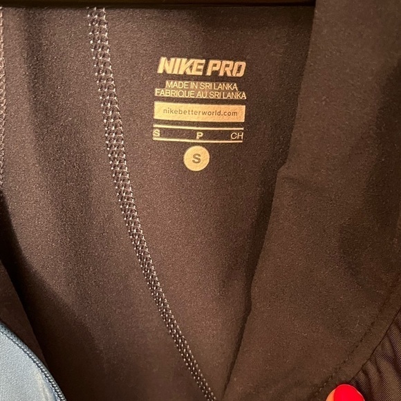 Nike Pro Dri-Fit Blue 3/4 Zip Pullover Sz S - Picture 5 of 7